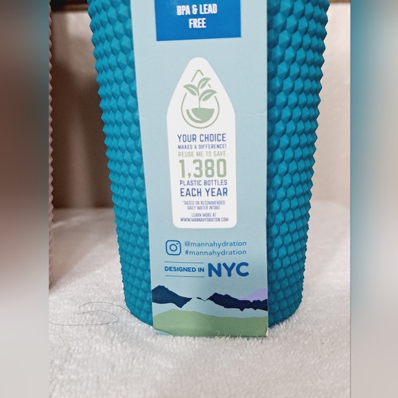 New Teal Manna 24oz Studded Tumbler Cold Cup With Reusable Straw - Picture 4 of 13